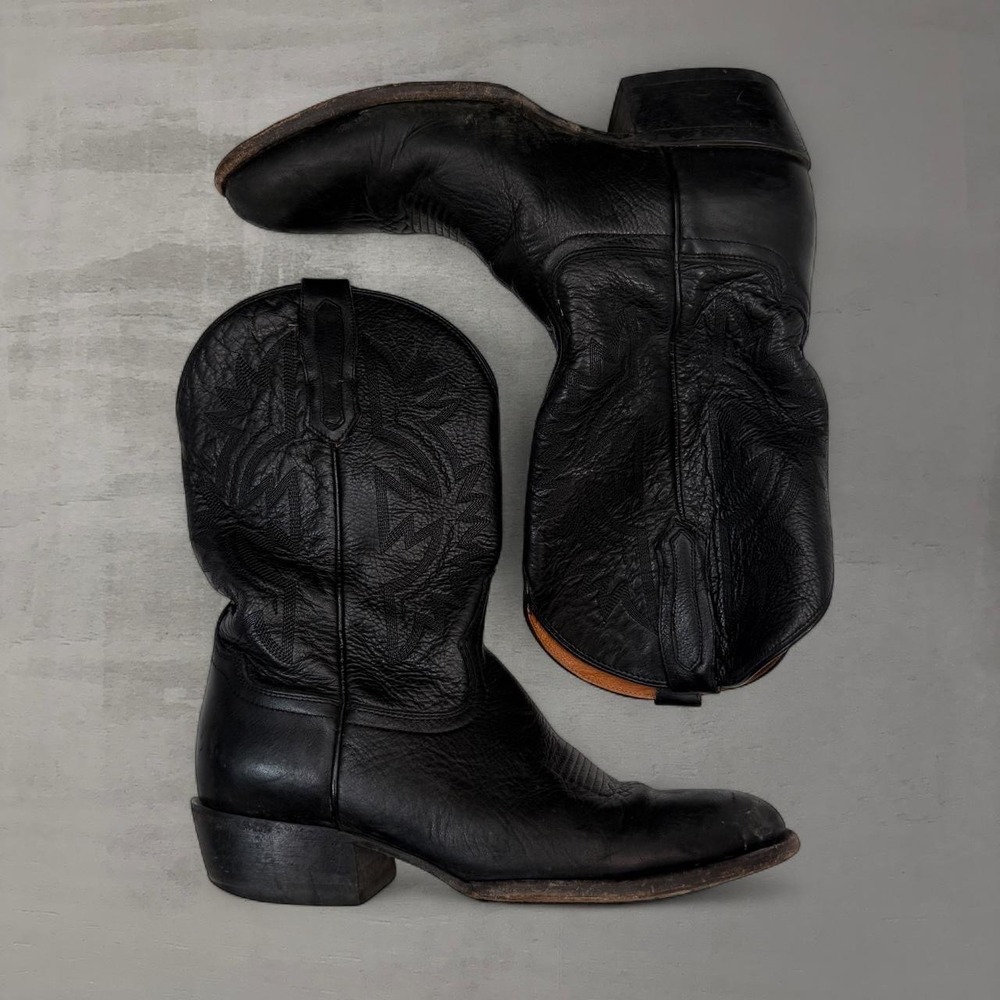 Cody James Western Boots Black Leather Pointed Toe Cowboy RC1103 Size 11 D